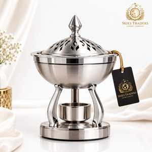 Cazuela de Acero Inoxidable de Lujo con Aislamiento Térmico, Exterior con Aspecto de Madera, Asas con Detalles en Dorado, Recipiente para Mantener la Comida Caliente - Product Image 3