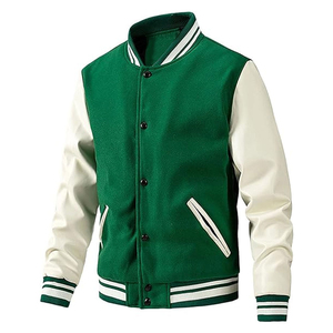 Custom Logo Front Design Baseball Letterman Varsity Jacket-100% Wool Eco-Friendly Waterproof Reversible Unisex <b>Winter</b> <b>Coat</b> - Product Image 1