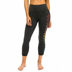 Legging sexy pour femmes en tricot sans couture, taille haute, élastique, séchage rapide, confortable, respirant, vêtements de fitness, longueur intégrale - Product Image 1