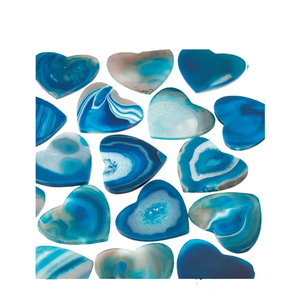 Vente flash : Sous-verre en agate aqua de haute qualité, en forme de cœur, en pierre de cristal, pour table, boissons et café, pour la maison - Product Image 5