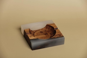 Cendrier carré en aluminium sans fumée, style américain, pour cigares et cigarettes, blanc, artisanal, moderne, de luxe, décoration de table, maison, bureau - Product Image 4