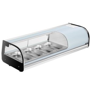 Vetrina Refrigerata per Sushi da 1,5 Piedi Cubi - Attrezzatura di Refrigerazione Commerciale per Cucina con 4 Vasche - Product Image 1