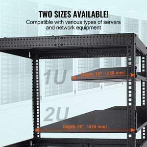 Mensola per Rack Server 2U, Profondità 16"/406mm, Capacità Massima di Carico 50 libbre, Mensola Ventilata a Sbalzo per Montaggio a Parete, Vassoio Portaoggetti per Rack - Product Image 5
