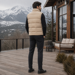 Gilet matelassé pour homme, conçu avec une isolation légère et chaude, doublure douce, poches sécurisées, tissu résistant et style moderne. - Product Image 4
