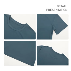 T-shirt de sport pour homme OEM, séchage rapide, manches raglan, coupe ajustée, broderie LOGO, vêtements de sport pour homme - Product Image 6