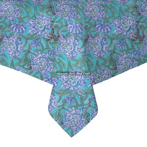 Tapis de plage carré indien imprimé à la main de qualité supérieure, style hippie bohème gypsy, nappe en coton, serviette de plage - Product Image 6