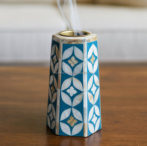 Brûleur à encens décoratif Bakhoor en bois incrusté écologique pour le Ramadan, boîte à encens, cadeau de l'Aïd, Medkhan Mabkhara, brûleur à encens à la coriandre - Product Image 5