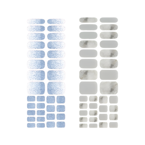Tiras de Uñas Semicuradas, Fabricante Coreano OEM ODM, Envolturas de Uñas Color Gris Marino - Product Image 3