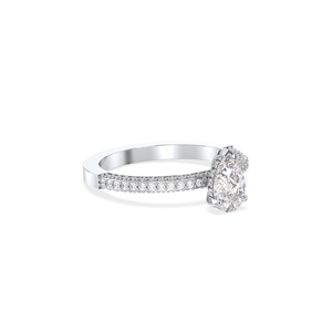 Anillo de compromiso solitario REYES personalizado con moissanita de corte pera de 1.2 quilates para mujer, plata de ley 925, joyería hip hop. - Product Image 3