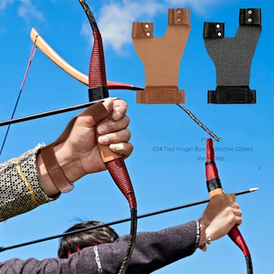 ถุงมือป้องกันนิ้วมือสำหรับยิงธนูแบบสองนิ้ว ทำจากหนัง PU ปรับขนาดได้ สำหรับธนูแบบดั้งเดิมและธนูลายเส้นยาว อุปกรณ์เสริมสำหรับยิงธนู ขายส่ง รับผลิตแบบ OEM - Product Image 6