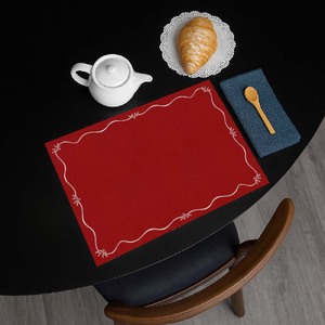 Cotton High Quality Wedding Party Decorative <b>Place</b> <b>Mat</b> Dining <b>Table</b> Decor Elegant Embroidery Placemats - Product Image 2