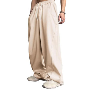 Pantalon de survêtement ample pour homme avec taille élastique et cordon de serrage, coupe large, décontracté, avec poches - Product Image 4