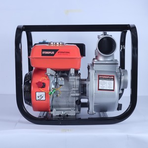 Pompe à eau industrielle Hydroplus International 6,5 CV 196 cm³ 52 000 LPH à haut débit, moteur essence 4 temps, hauteur de refoulement 30 m, pour l'agriculture - Product Image 1