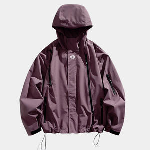 Chaqueta Cortavientos Premium Personalizada de Moda con Capucha y Cremallera, Impermeable, para Senderismo al Aire Libre, con Múltiples Bolsillos, Fabricante OEM, EE. UU. - Product Image 2