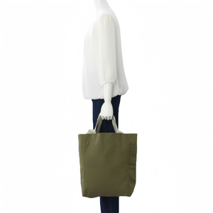 Bolsa de Compras de Lona de Algodón con Estampado Personalizado Ecológico, Tamaño Mediano, con Asa Larga y Correa para el Hombro, en Oferta - Product Image 1