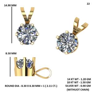 Collier pendentif en or rose avec diamant solitaire de laboratoire, bijoux raffinés pour une collection personnelle élégante et des cadeaux - Product Image 4