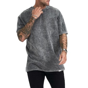 T-shirts unisexes vintage imprimés en coton 100% de haute qualité, délavage acide, 250 g/m², grammage lourd, personnalisables, vierges, vente en gros - Product Image 2