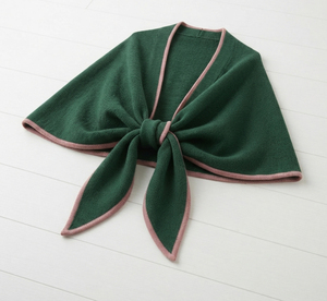 Châle en cachemire tricoté à la main avec bordure en fourrure de renard véritable, élégant pour mariage d'hiver - Product Image 4
