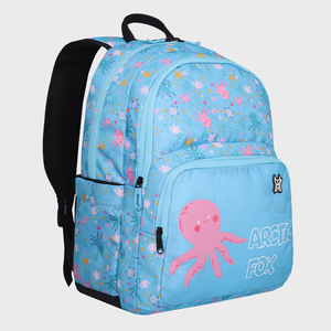 Sac à dos scolaire Arctic Fox Wink Cartoon Octopus pour garçons et filles, en néoprène et polyester durable, bretelles détachables, grande capacité - Product Image 1