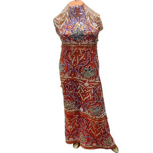 New Arrival No.1 Quality Stunning African George Wrapper 100% Polyester <b>Fabric</b> Emerald Stone Work Floral Pattern Dress 120 GSM - Product Image 1