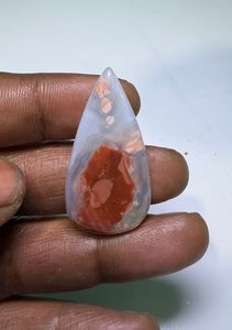 Cabochon en Agate Coton Naturel de Haute Qualité, Pierre Précieuse en Vrac pour la Fabrication de Bijoux - Product Image 2