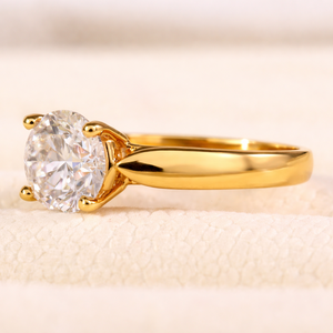 แหวนเพชรแท้ IGI 2.00 กะรัต เพชรเพาะเลี้ยงในห้องปฏิบัติการ ตัวเรือนทองคำแท้ 14K ทรงบริลเลียนท์ ของขวัญวันครบรอบวาเลนไทน์สุดโรแมนติก สำหรับขอแต่งงาน - Product Image 4