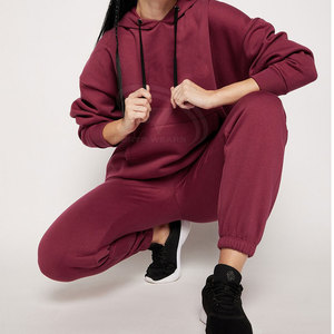 Fabricante Pakistaní, Chándal Casual con Capucha para Mujer, Ecológico, 100% Algodón, Color Sólido - Product Image 4