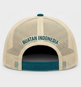 Casquette de camionneur INJAE 6 panneaux respirante et imperméable unisexe avec logo brodé sur le panneau avant, idéale pour les aventures en toutes saisons - Product Image 4