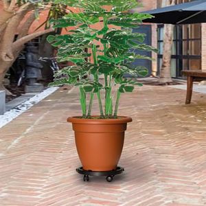 Juego de 2 Carritos para Plantas de Polipropileno Negro de 11.8 Pulgadas de Diámetro para Carretillas de Mano - Product Image 1