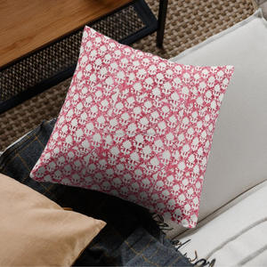 Housse de coussin en coton teint naturellement, imprimée à la main, 16x16, écologique, décorative, coussin de canapé, coussin imprimé - Product Image 5