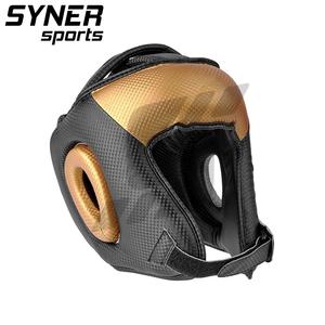 หัวมวยแบบเต็มหน้าวัสดุ PU ที่กำหนดเองสีดำ/เทาสำหรับออกกำลังกาย MMA เทควันโดดีไซน์ใหม่ - Product Image 5