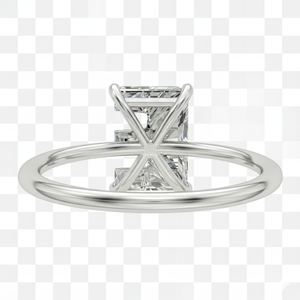 แหวนตัวอักษร E แบบกำหนดเอง ประดับเพชรแล็บโกรว์ด้วยการฝังแบบ Prong Setting เครื่องประดับชั้นดีในทองคำขาว ทองคำเหลือง และเงินแท้ 925 - Product Image 6