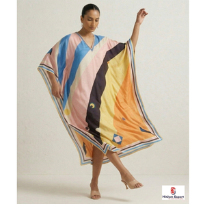 Women Printed <b>Kaftan</b> Dress Loose Fit <b>Summer</b> Beach Wear Soft Fabric Island Resort Vacation Wholesale Bulk Supply - Product Image 1