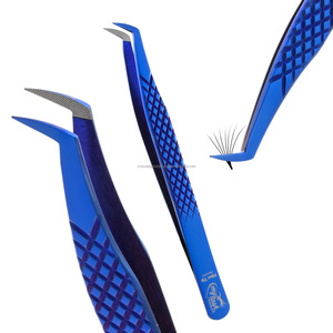 Pinzas de fibra personalizadas para extensión de pestañas Juego de pinzas de acero inoxidable para extensión de pestañas Pinzas de aislamiento de arranque de volumen. - Product Image 6