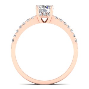 Bagues de fiançailles REYES de qualité supérieure en argent sterling 925, coupe ronde, 0,86 carat, moissanite, pour femmes, certifiées GRA, bijoux fins - Product Image 4