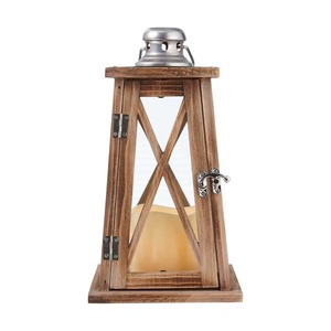 Porte-bougie en bois rustique pour table à manger, salon, décoration de la maison, support décoratif - Product Image 4
