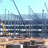 Bâtiment industriel en structure acier préfabriqué QCF010, certifié CE, personnalisable, respectueux de l'environnement, pour atelier