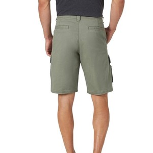 Men's Shorts Olive Green Cargo Shorts Mid Waist Cotton Casual Bermuda Style With Pockets Breathable Woven Fabric Button Fly ODM - Product Image 2