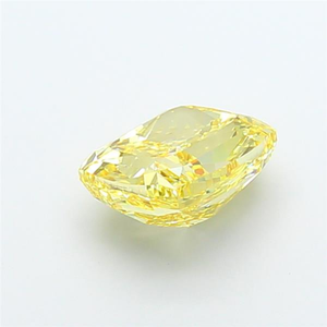 Diamante suelto cultivado en laboratorio, corte cojín, color amarillo vivo, certificado CVD, brillo radiante para joyería fina y elegante. - Product Image 3