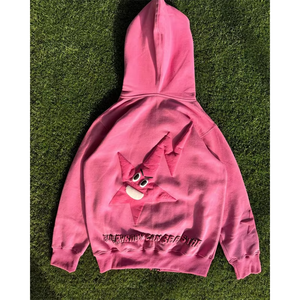 เสื้อฮู้ดซิปสีชมพู ลายกราฟิก Y2K ทรงโอเวอร์ไซส์ ลายดาว หน้าฮู้ด แจ็คเก็ตสตรีทแวร์ ยูนิเซ็กส์ แฟชั่นลำลอง สั่งทำได้ ขายส่ง - Product Image 3