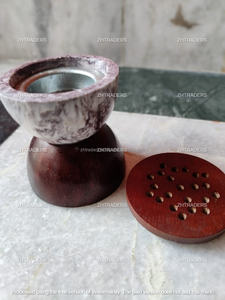 Brûleur à encens Bukhoor en résine époxy artisanale de luxe et en bois d'acacia massif, support pour Oud, décoration d'intérieur arabe, Ramadan - Product Image 4
