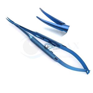 Portaagujas Oftálmico de Aleación de Titanio de Alta Calidad, Pinzas de Precisión para Sujetar Agujas sin Bloqueo para Cirugía Ocular, Aprobado por CE - Product Image 2