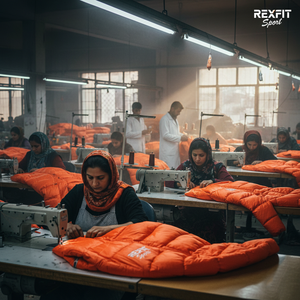 RexFit Sports Custom Winter Puffer Jacket <b>Down</b> Filled for Men Women with Embroidered Logo OEM ODM Factory - Product Image 6