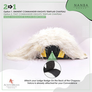 Caballeros Templarios Masónicos Ha |   Fabricante de Sombreros con Plumas de los Caballeros Templarios |   Accesorios para el Uniforme de los Caballeros Templarios - Product Image 4