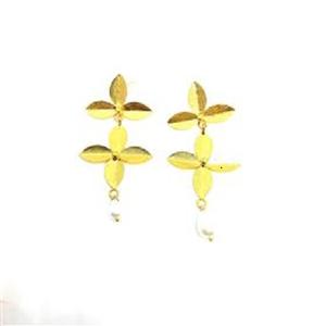 Boucles d'oreilles pendantes longues en pierre précieuse en forme de poire, design tendance, vente en gros - Product Image 3