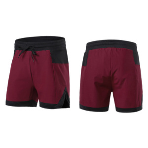 Pantalones cortos de ciclismo para hombre, ropa deportiva 2 en 1 para exteriores con ropa interior incorporada, pantalones deportivos transpirables para correr y pescar - Product Image 5