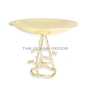 Support à gâteau en aluminium finition laiton antique pour la maison et les fêtes d'anniversaire, vaisselle au meilleur prix - Product Image 3