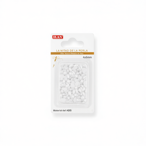 Demi-perles ILAN 4x6mm en ABS pour la fabrication de bijoux - Product Image 1
