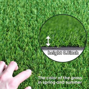 Césped Artificial Realista de 0.8 Pulgadas de Grosor, 3.3 pies x 32.3 pies, Alfombra de Césped Sintético para Interiores y Exteriores, Reemplazo para Jardín y Patio - Product Image 2