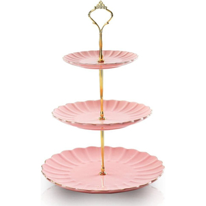 Magnifique support à gâteau rond en métal avec bord cannelé et base en fil métallique, finition dorée de haute qualité pour la présentation de desserts au prix le plus bas - Product Image 3